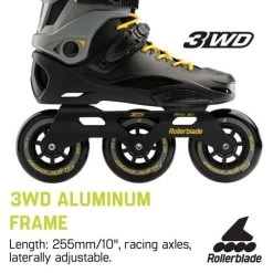 Rollerblade RB 110 3WD Black/Yellow -Sports Roller Shop rollerblade rb 110 3wd black yellow 4 32499 p